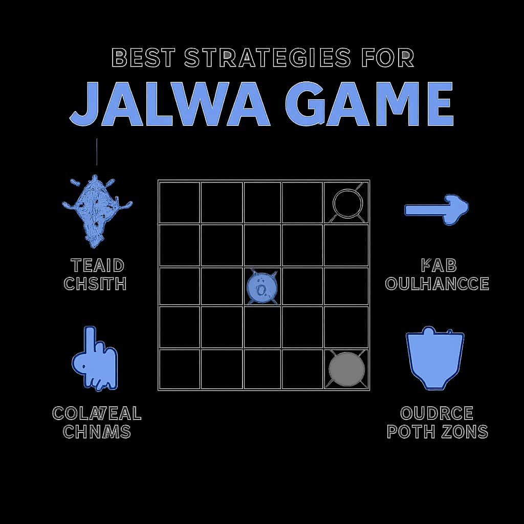 An educational diagram about strategies in Jalwa Game.