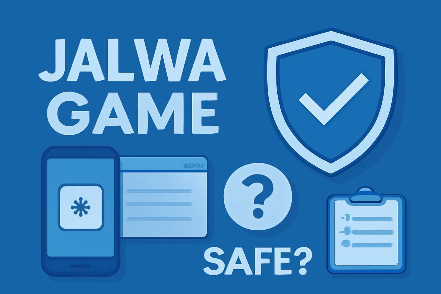 An informational scene depicting the safety features of Jalwa Game.